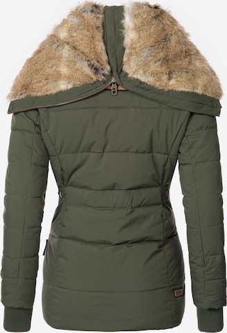 MARIKOO Winter Jacket 'Nekoo' in Green