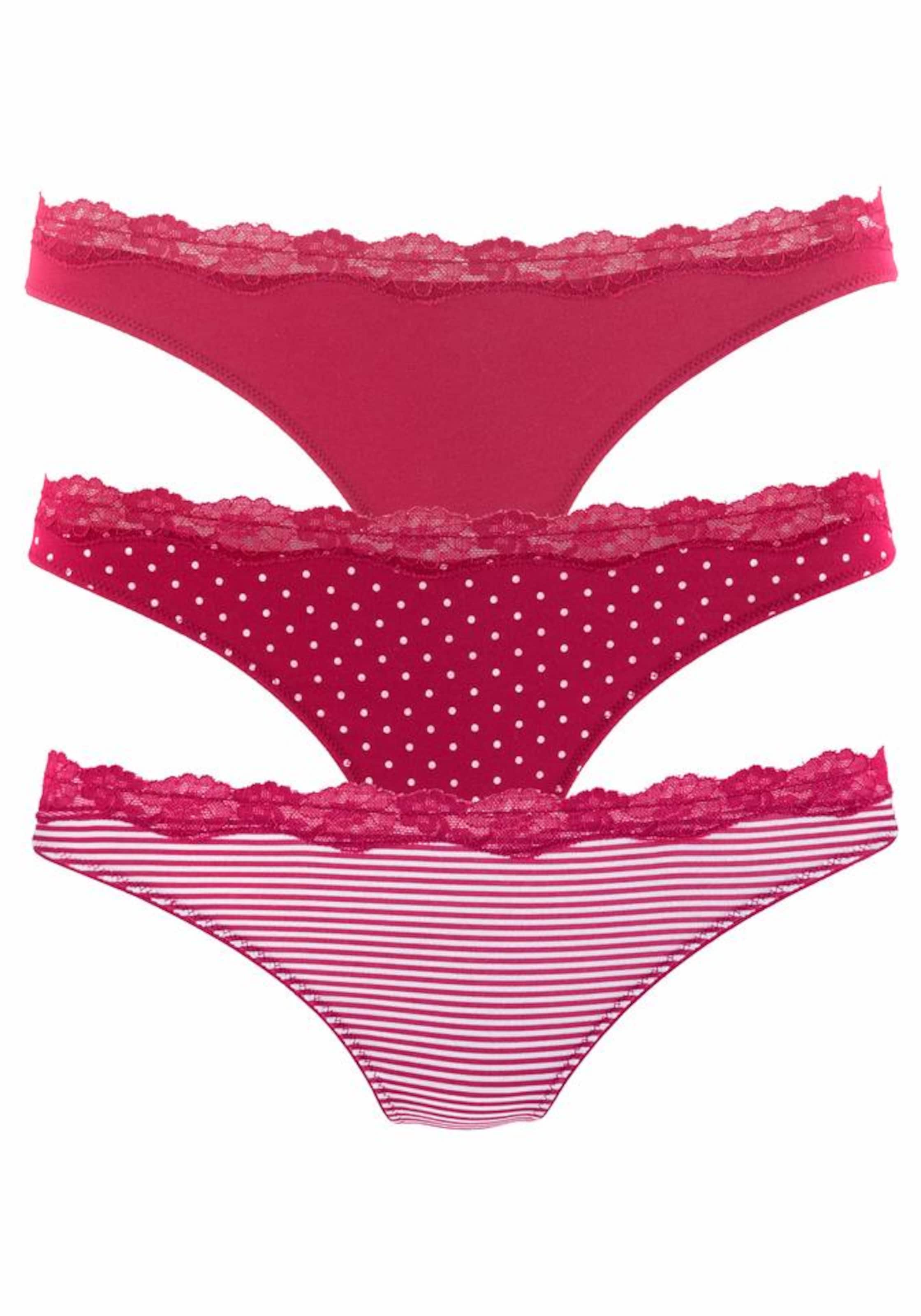 LASCANA Stringid, värv punane: eest vaates