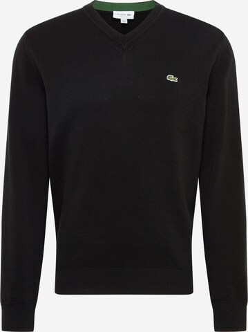 LACOSTE Regularny krój Sweter w kolorze czarny: przód