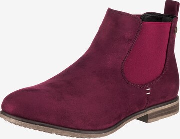 Rieker Chelsea boots in Rood: voorkant