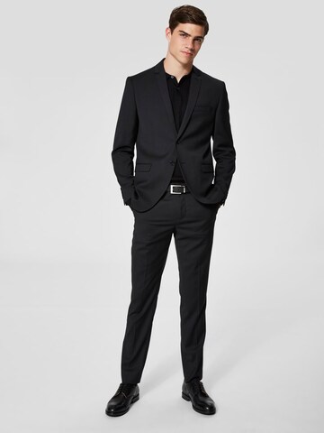 Coupe slim Pantalon à pince SELECTED HOMME en noir