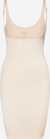 MAGIC Bodyfashion Stahovací šaty – béžová: přední strana