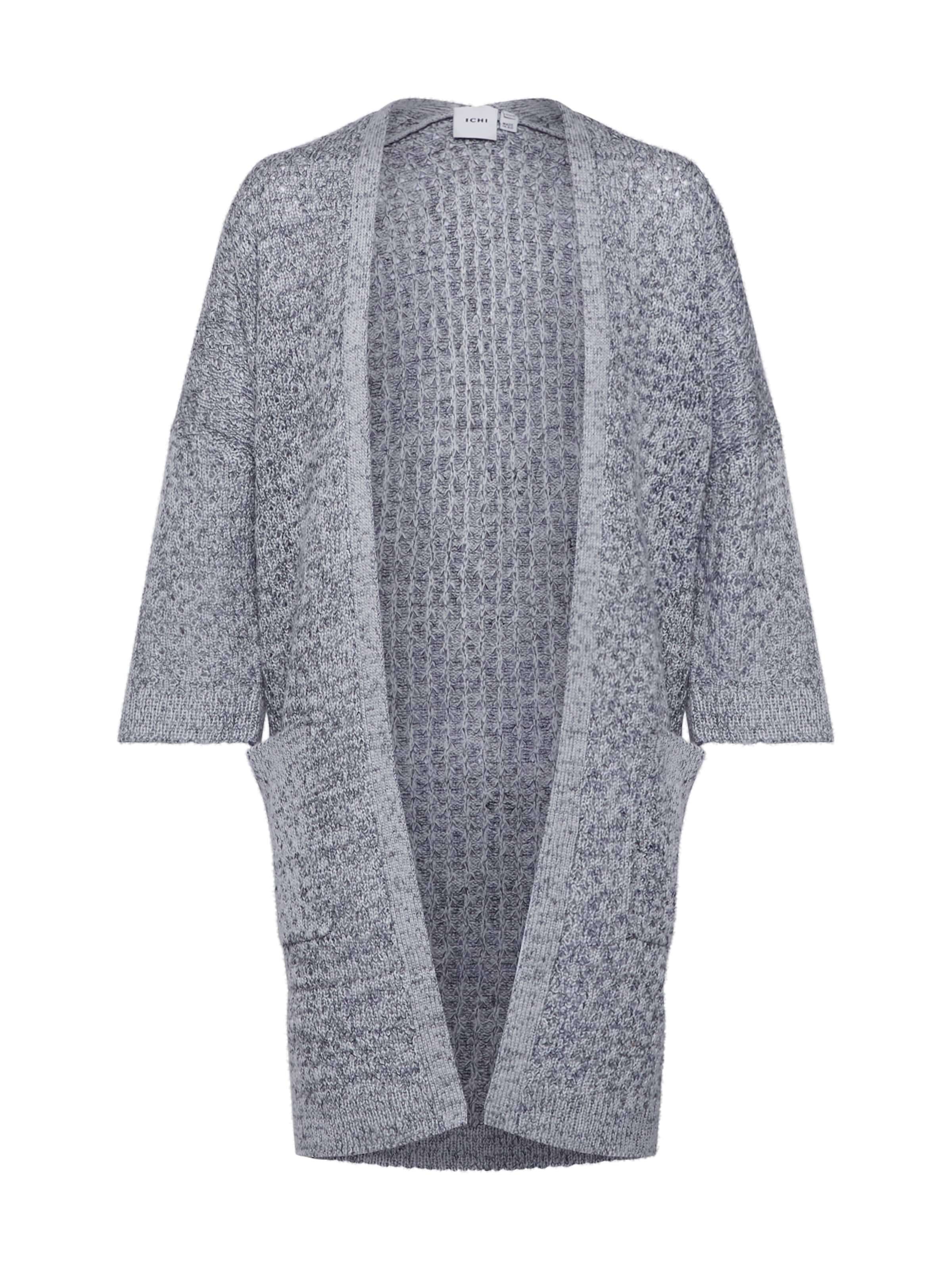 ICHI - Gebreid vest 'OLANDA CA2' in de kleur Grijs