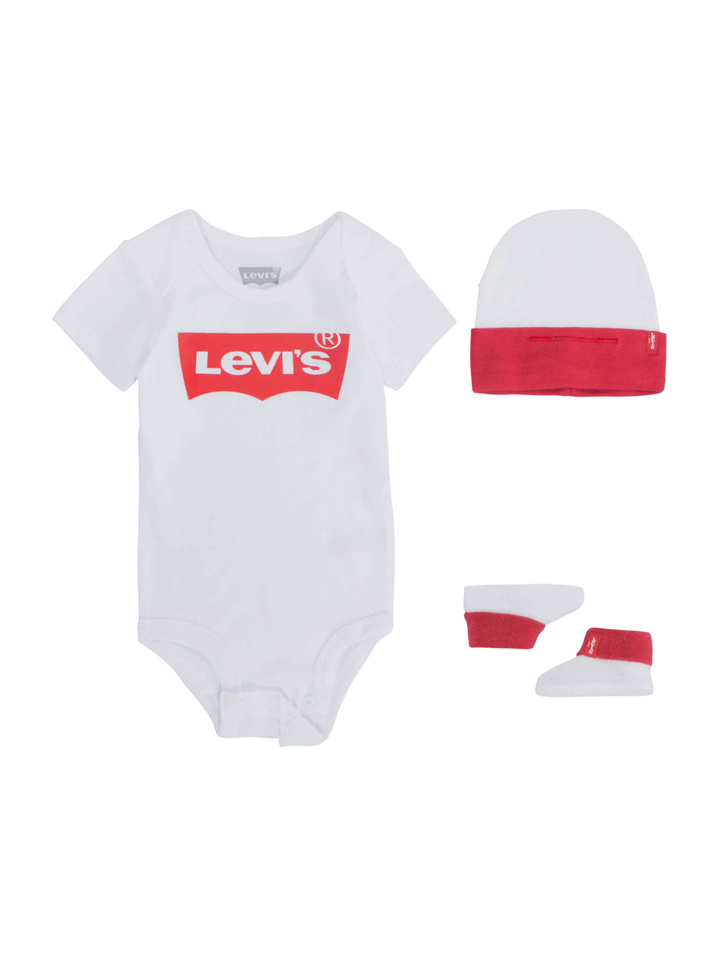 Levi's KidsDječji bodi 'Classic Batwing Infant 3pc Set' - bijela boja: prednji dio