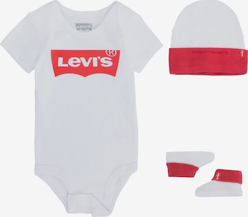 LEVI'S Romper/Bodysuit 'Classic Batwing Infant 3pc Set' in White: front
