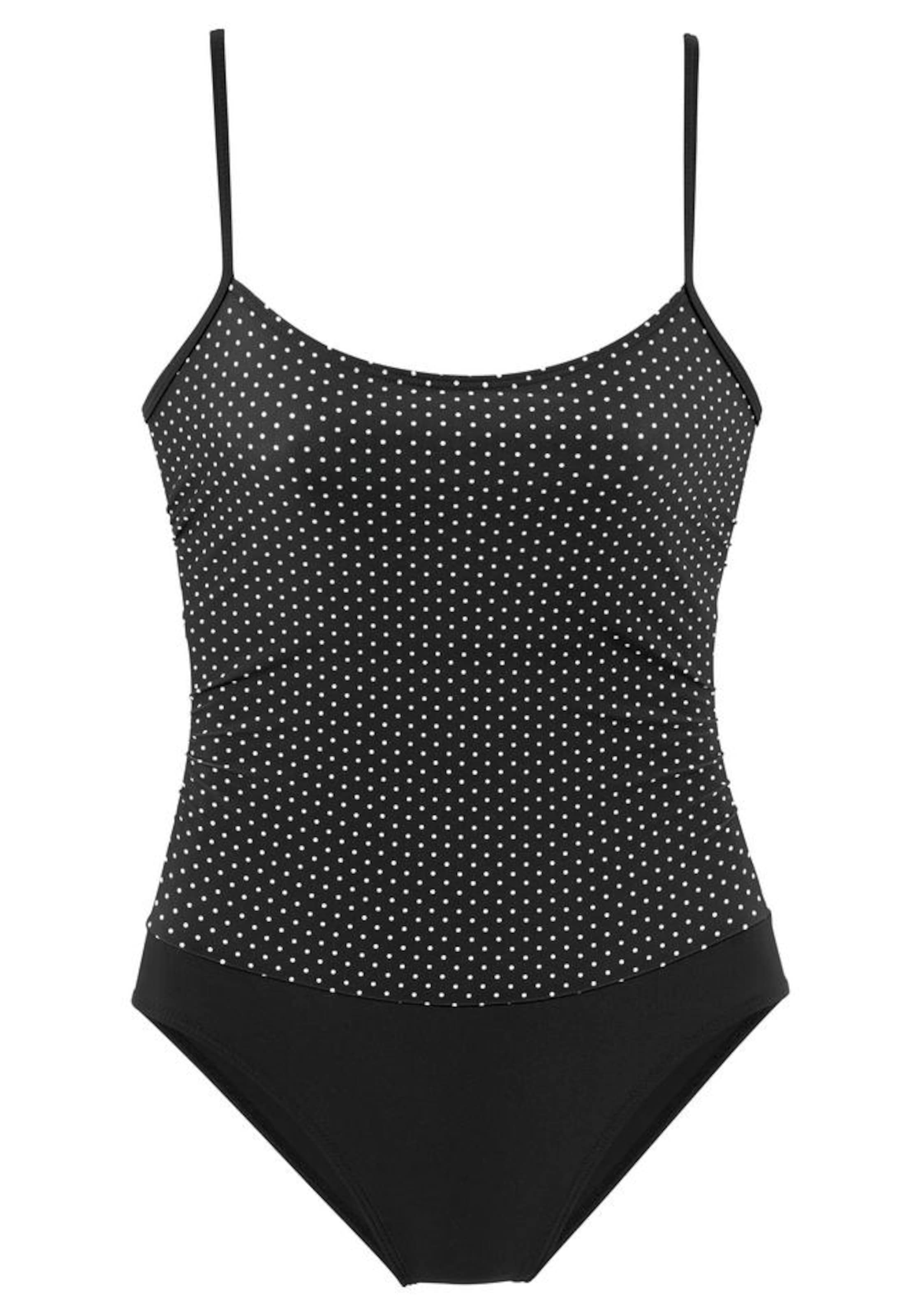 LASCANA - Bañador moldeador en negro: frente