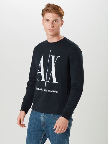 Coupe regular Sweat-shirt ARMANI EXCHANGE en bleu : devant