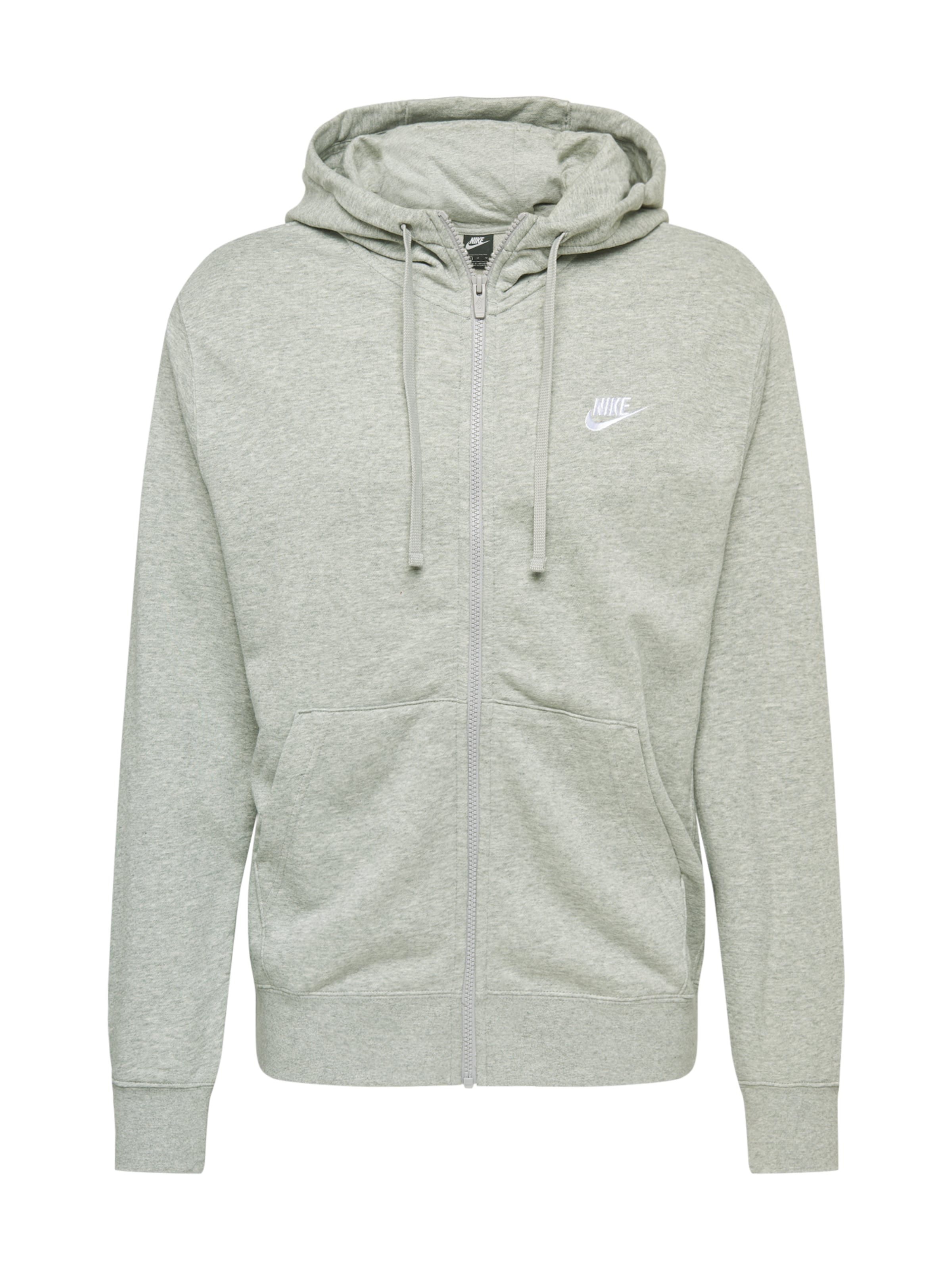 Coupe regular Veste de survêtement 'Club' Nike Sportswear en gris : devant