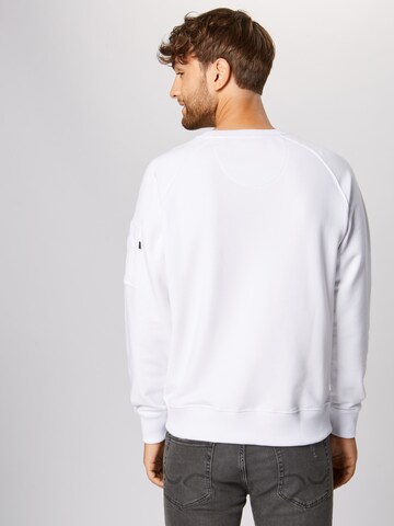 ALPHA INDUSTRIES Sweatshirt 'X-Fit' in Wit: terug