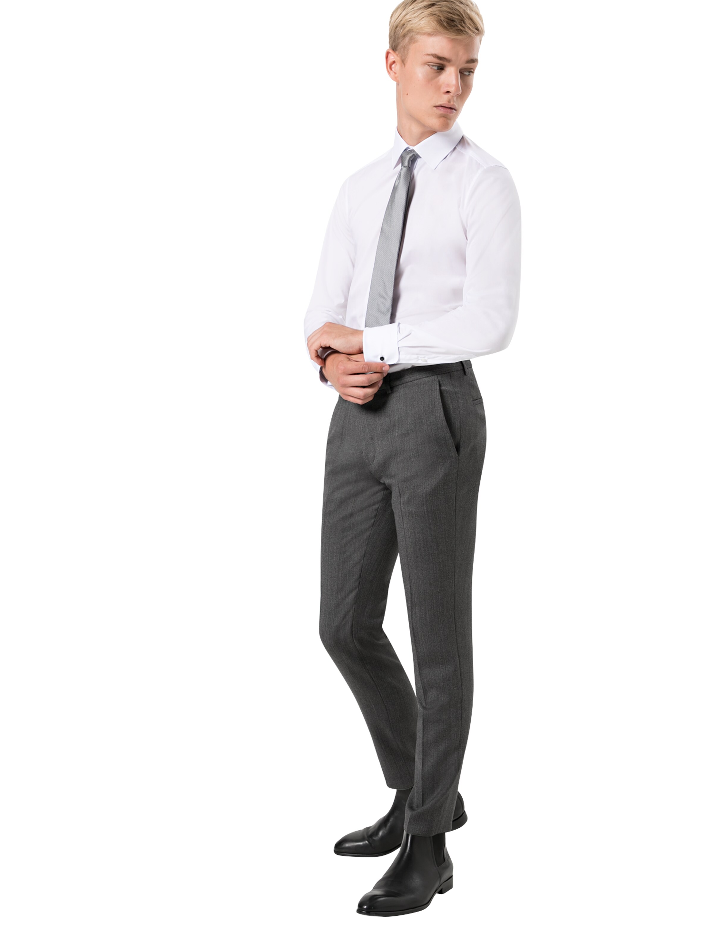 OLYMP Slim Fit Бизнес риза 'Soiree' в бяло