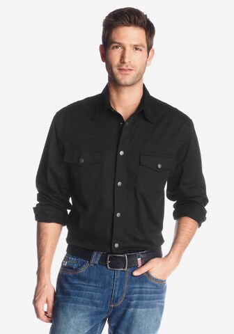 ARIZONA Comfort fit Button Up Shirt in Black: front
