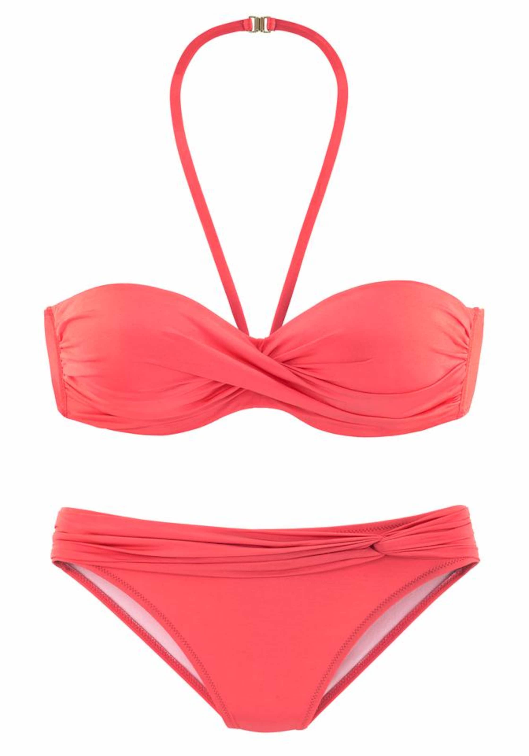 LASCANA Bandeau Bikini i röd
