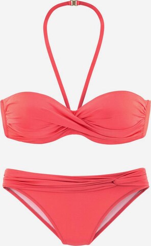 LASCANA Bandeau Bikini i rød