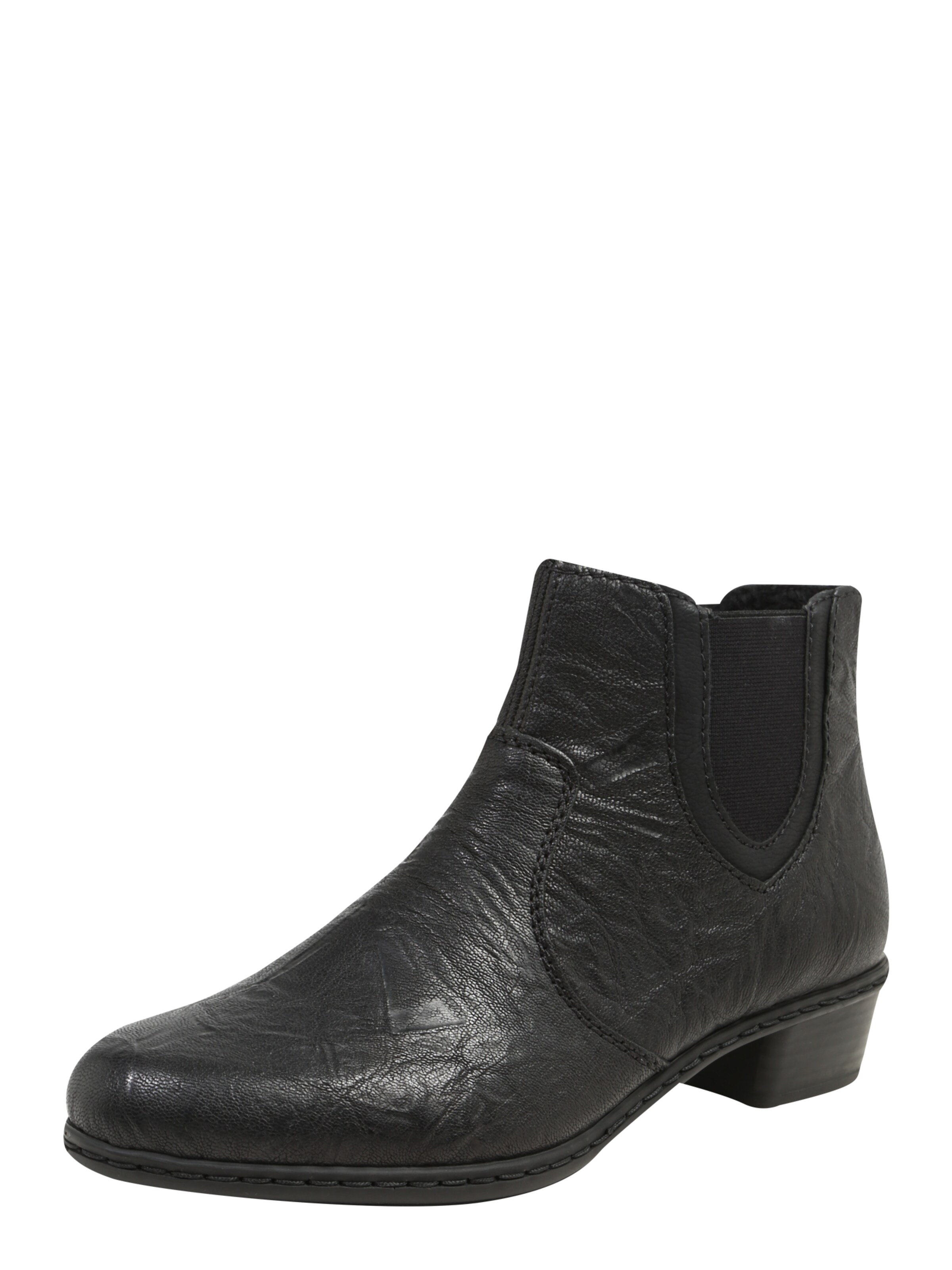 RIEKER - Enkellaarsjes 'Y0778' in de kleur Zwart