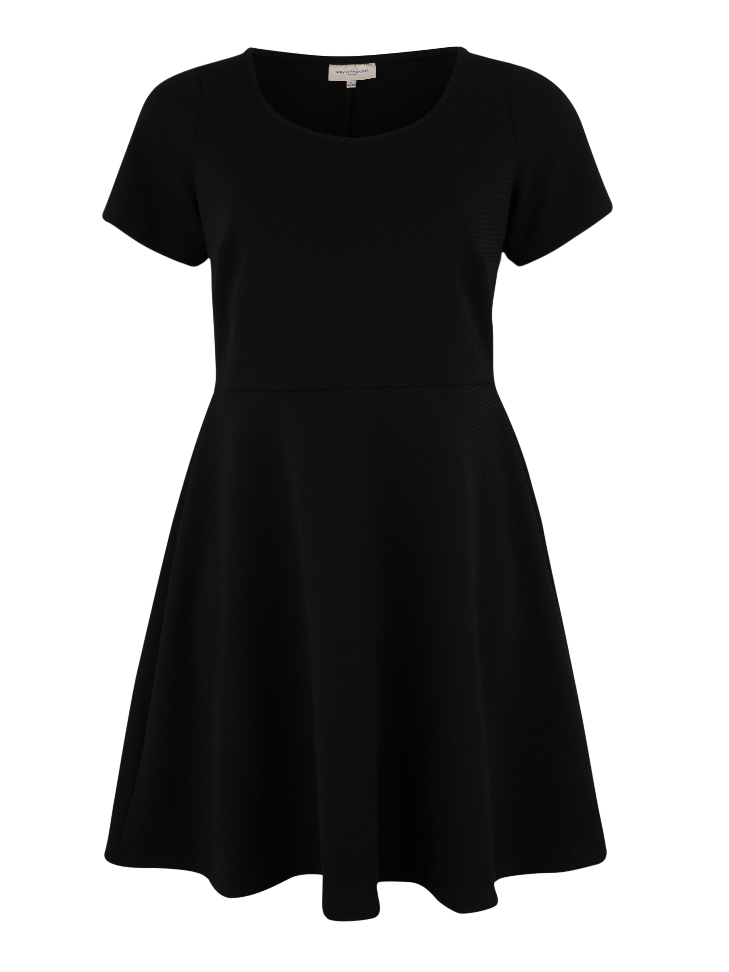 ONLY Carmakoma - Jurk 'CARFAVORITE SS KNEE DRESS' in de kleur Zwart