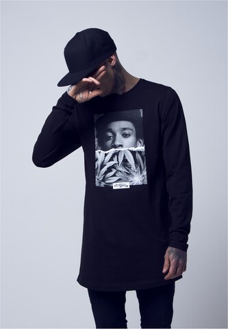 Mister Tee Shirt 'Wiz Khalifa Half Face' in Zwart