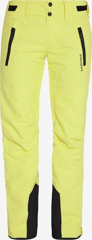 Regular Pantalon de sport CHIEMSEE en jaune : devant