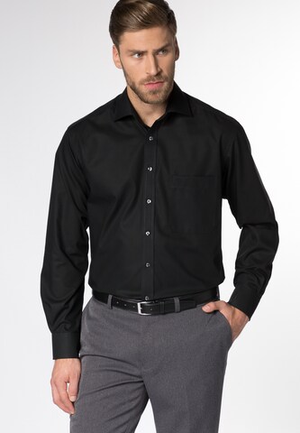 ETERNA Regular fit Business Shirt in Black: front