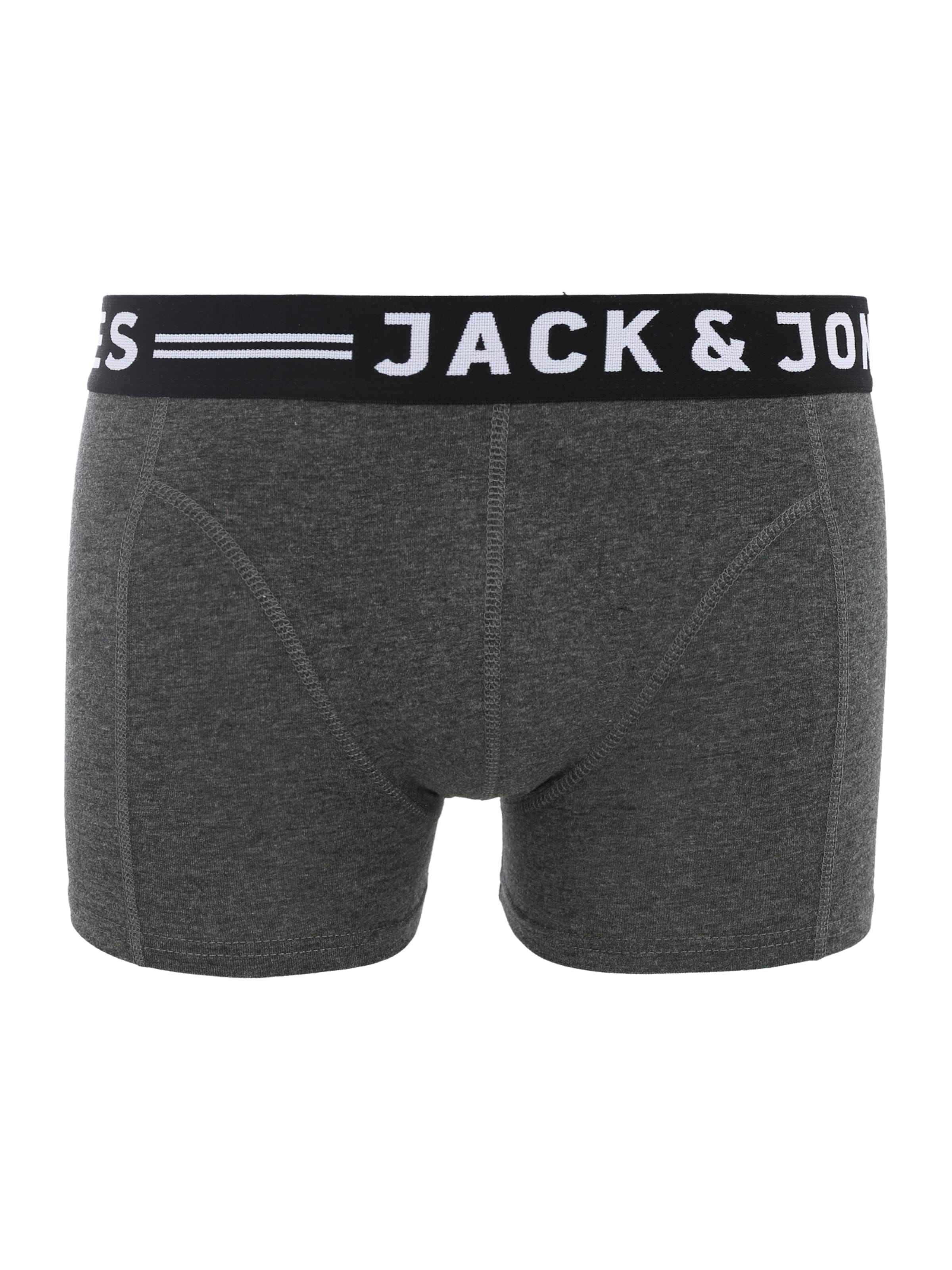 JACK & JONES Bokserishortsit 'Sense' värissä tummanharmaa / musta / valkoinen, Tuotenäkymä