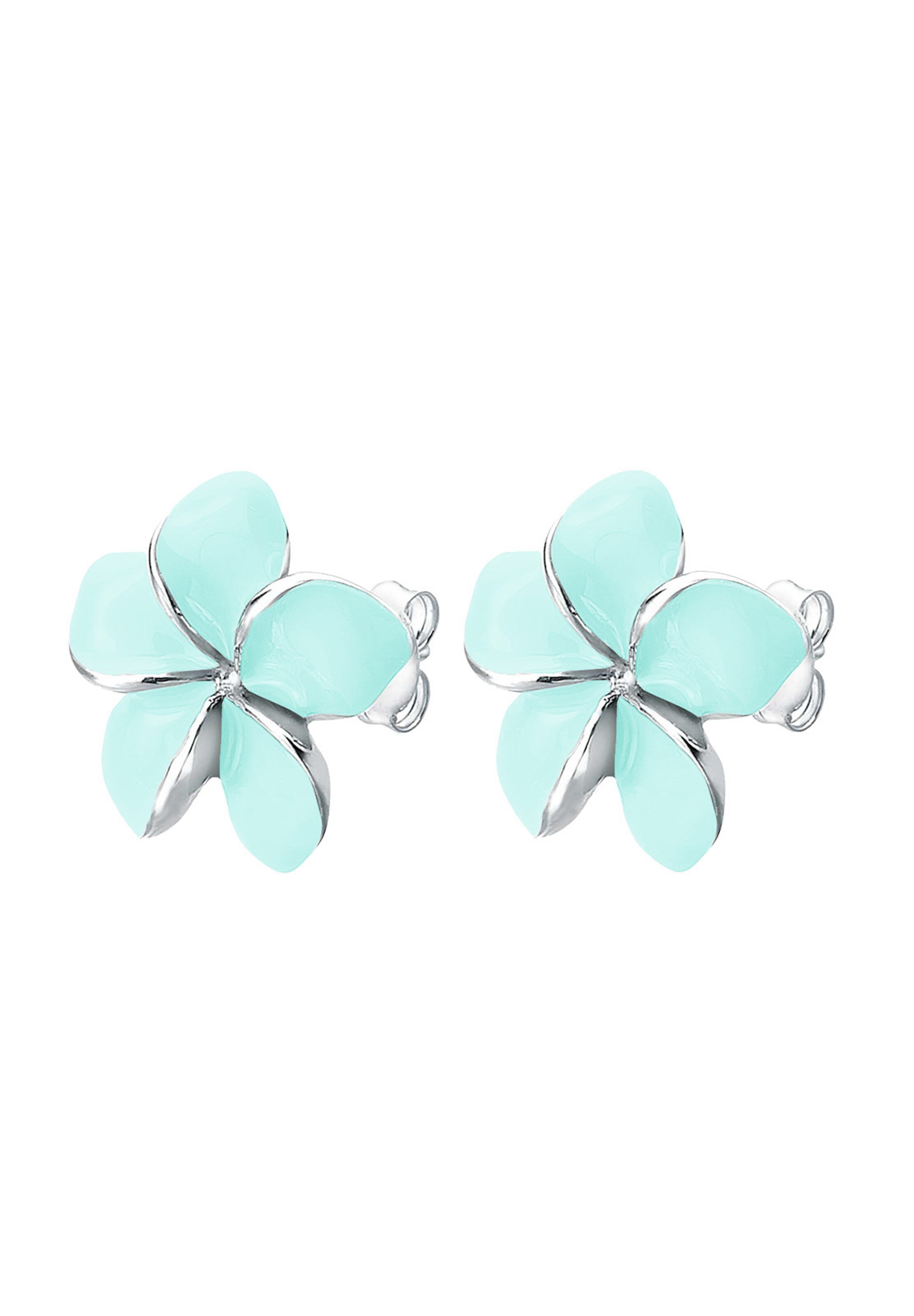 ELLI Earrings 'Frangipani Blüte' in Blue