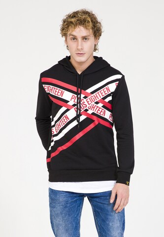 PLUS EIGHTEEN Sweatshirt in Zwart: voorkant