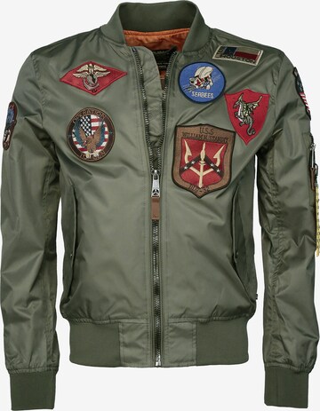 TOP GUN Between-Season Jacket ' Beast ' in Green: front