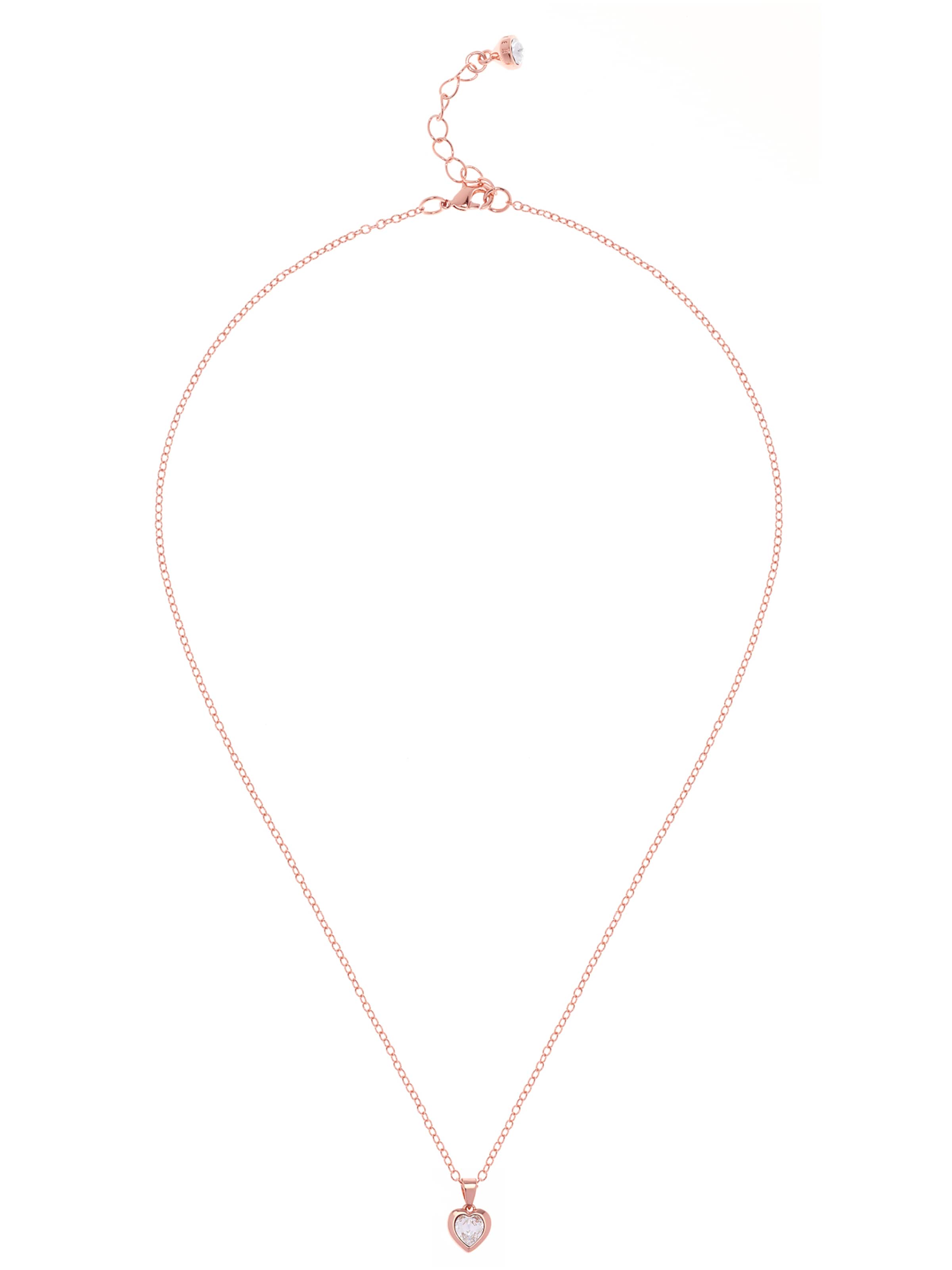 Ted Baker Verižica 'HANNELA: CRYSTAL HEART PENDANT' | zlata barva: sprednja stran