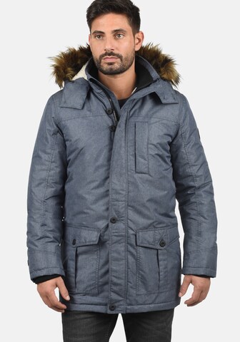 !Solid Winter Parka in Blue: front