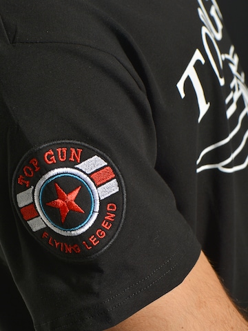 TOP GUN Poloshirt ' Moon ' in Schwarz