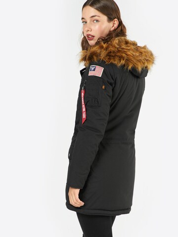 ALPHA INDUSTRIES Mantel 'Polar' in Schwarz: zadná strana