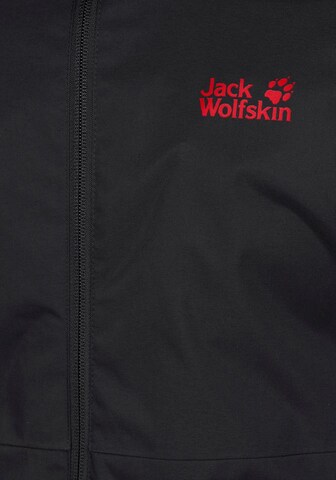 JACK WOLFSKIN Regenjacke 'Arroyo' in Schwarz