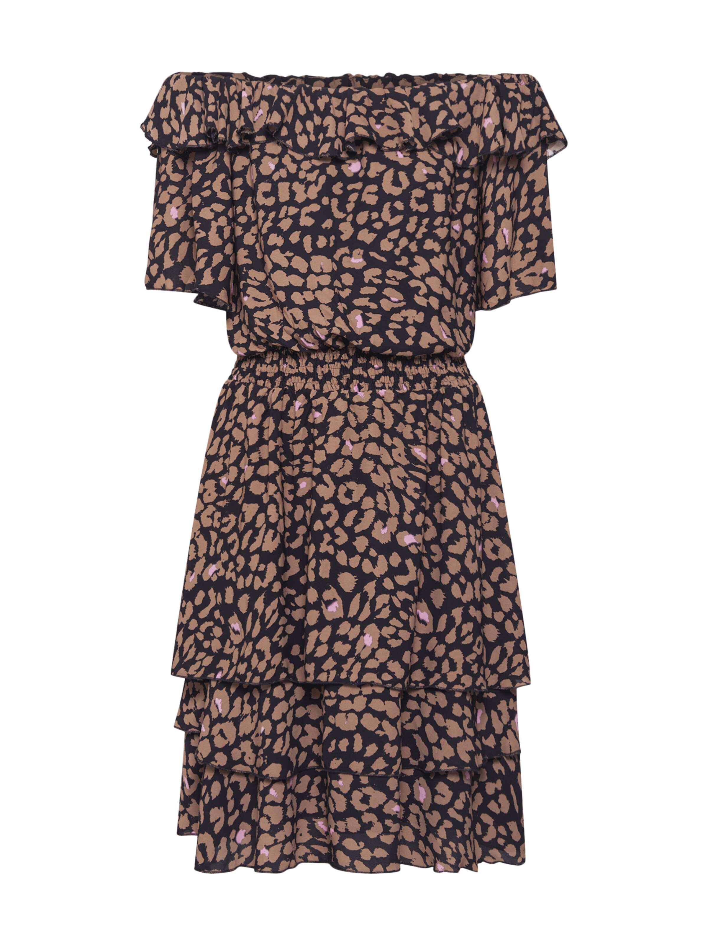 SISTERS POINT - Zomerjurk 'NICOLINE-OFF2' in de kleur Bruin