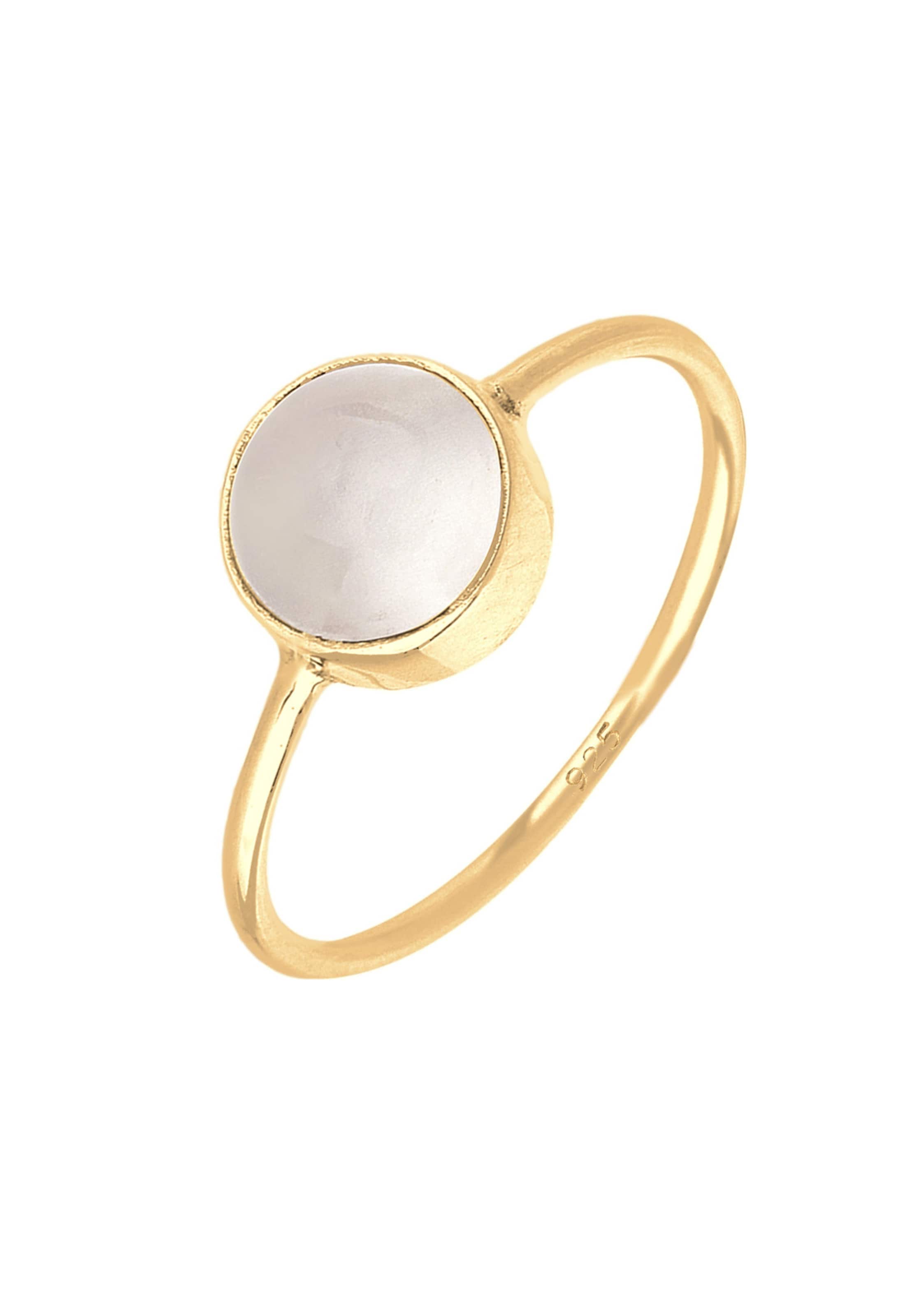 auksinė ELLI Žiedas 'Solitär': priekis