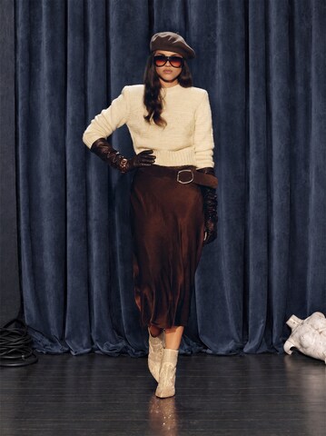 Sequined Top Brown Skirt Look by Guido Maria Kretschmer