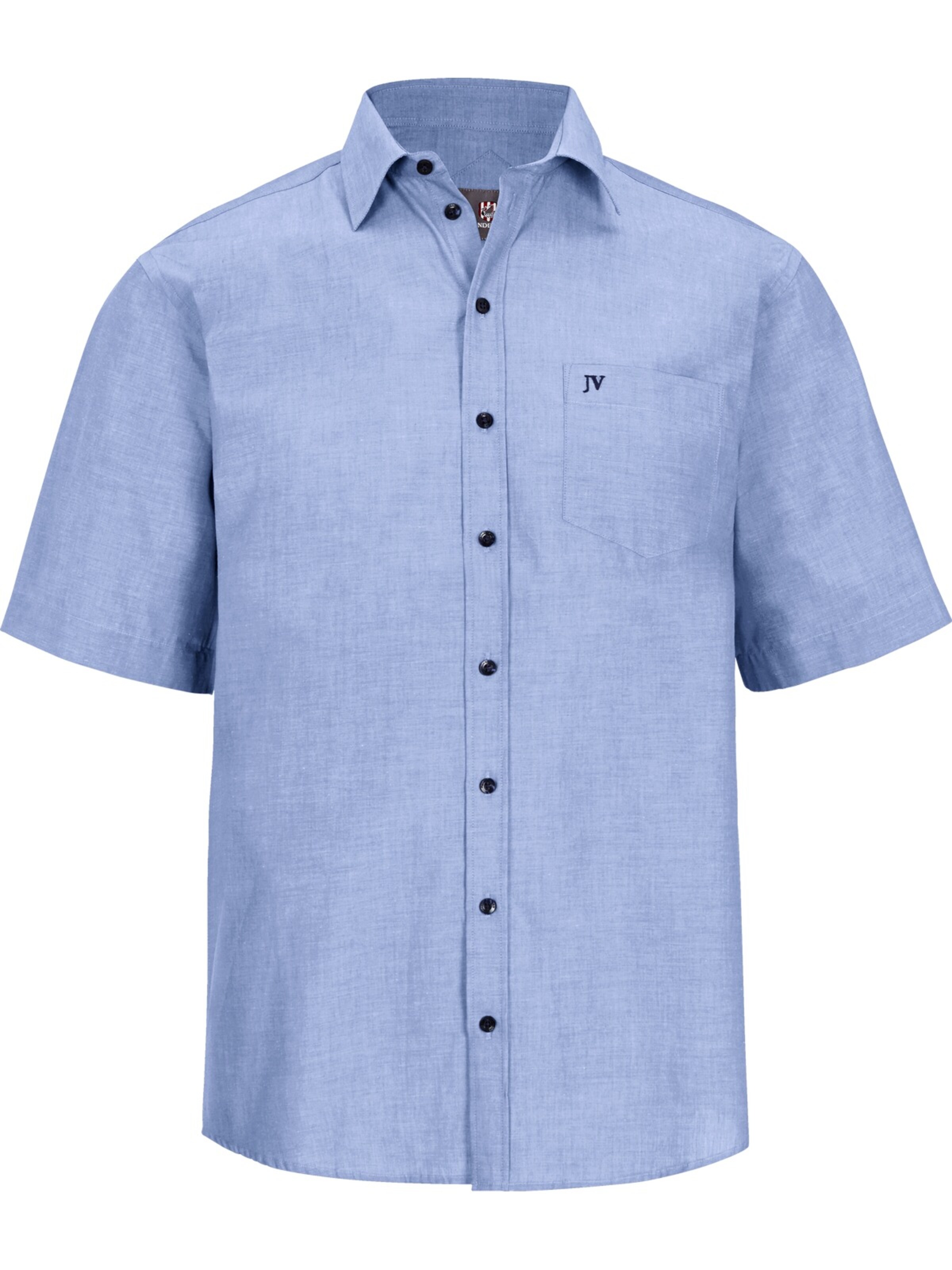 Jan Vanderstorm Comfort fit Button Up Shirt 'Evin' in Blue: front