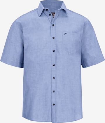 Jan Vanderstorm Comfort fit Overhemd 'Evin' in Blauw: voorkant