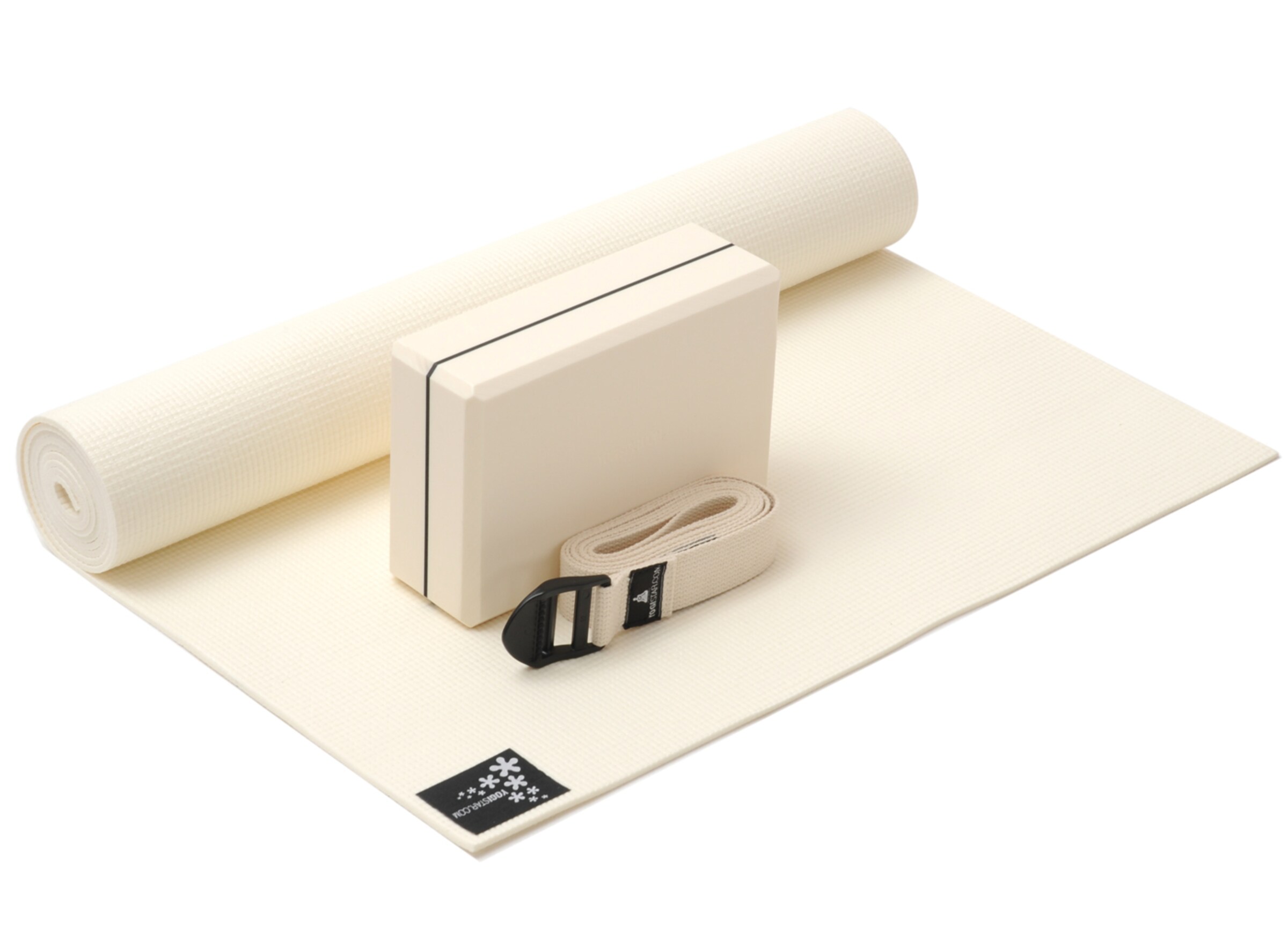 YOGISTAR.COM Yoga-set Kick It - One in Weiß: Vorderseite