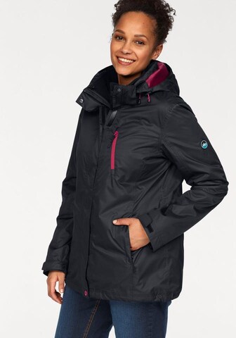 POLARINO 3in1 Funktionsjacke in Schwarz: Vorderseite
