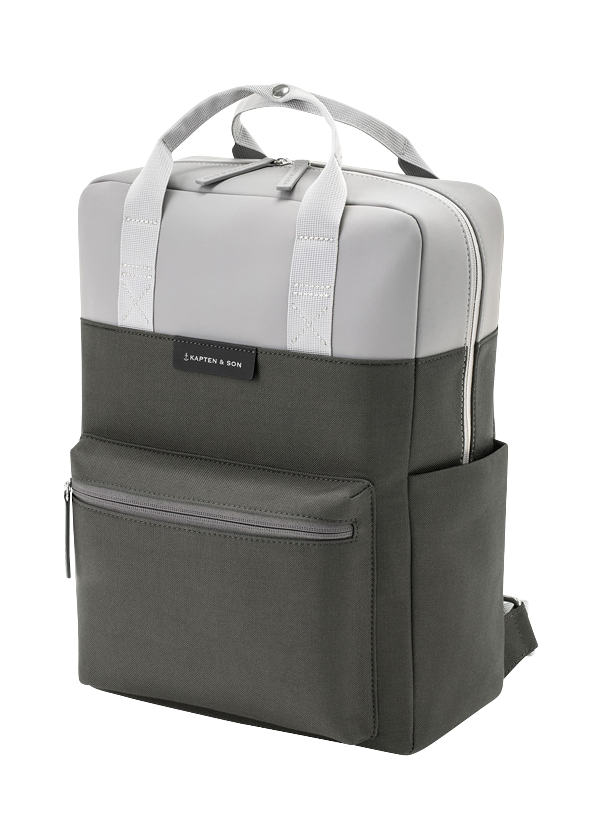 Sac à dos 'Bergen Grey Black' Kapten & Son en marron : sur le côté