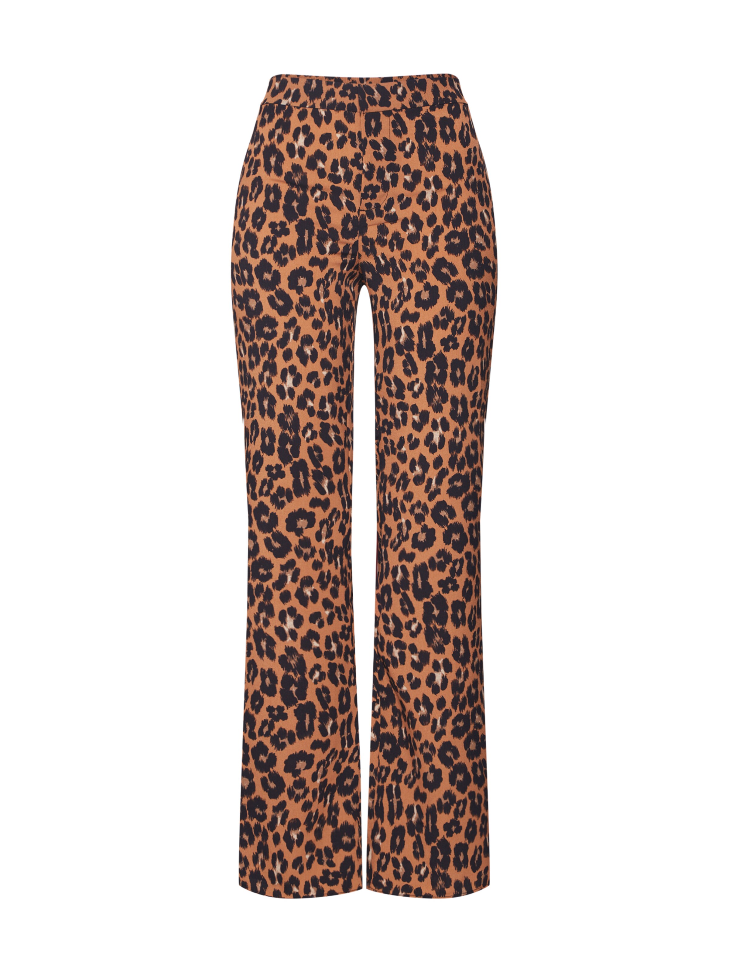 Bardot - Broek 'LEOPARD FLARE PANT' in de kleur Bruin