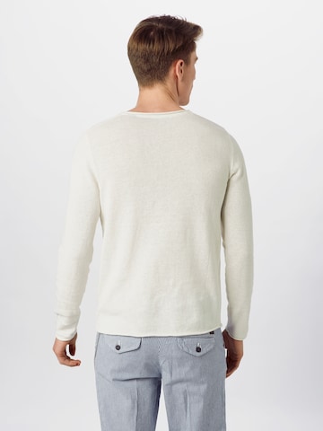 Coupe regular Pull-over 'JJELINEN' JACK & JONES en blanc
