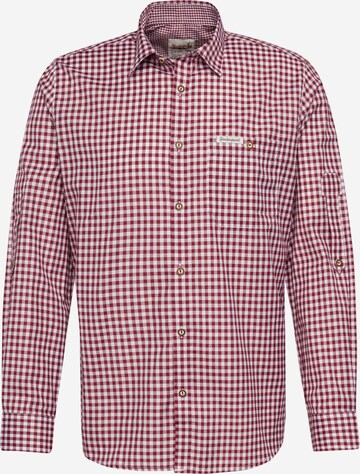 STOCKERPOINT Comfort fit Traditional Button Up Shirt 'Campos3' in Red: front