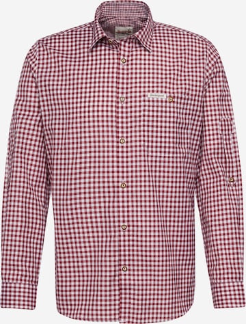 STOCKERPOINT Traditional Button Up Shirt 'Campos3' in Red: front