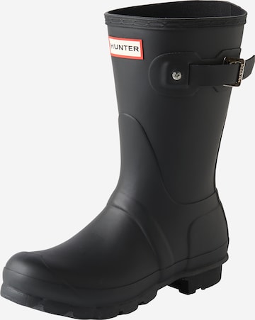 HUNTER Rubber Boots in Black: front