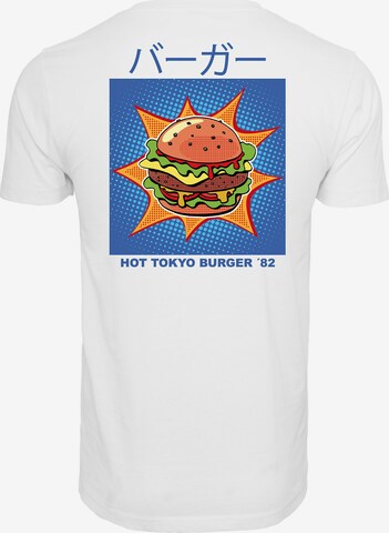 Mister Tee Shirt 'Tokyo Burger' in Weiß