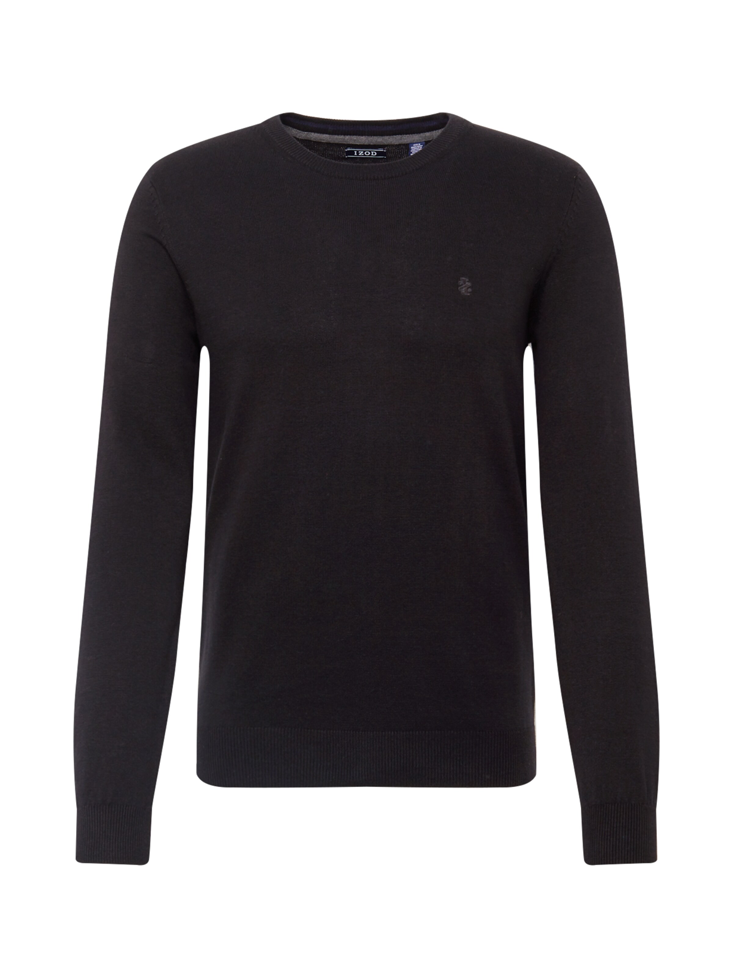 IZOD - Sweatshirt '12GG CREW NECK SWEATER' in de kleur Zwart