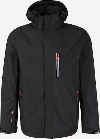 KILLTEC Regular fit Outdoor jacket 'Carleb' in Black: front