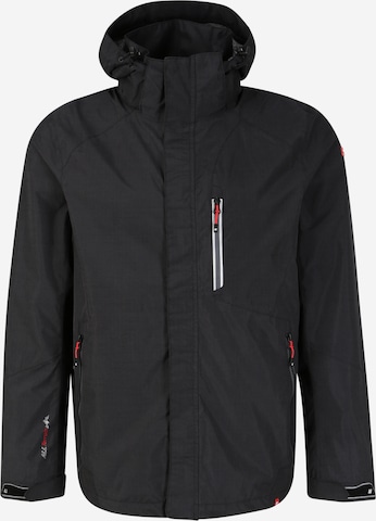 KILLTEC Regular Fit Outdoorjacke 'Carleb' in Schwarz: predná strana