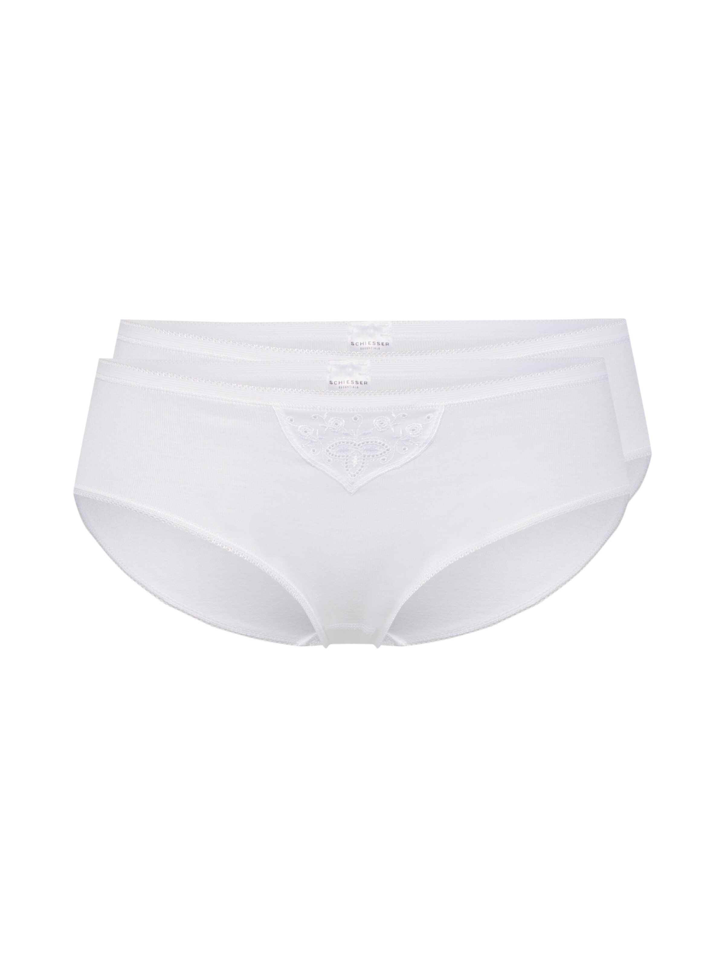 SCHIESSER - Broekje 'Cotton Essentials' in de kleur Wit