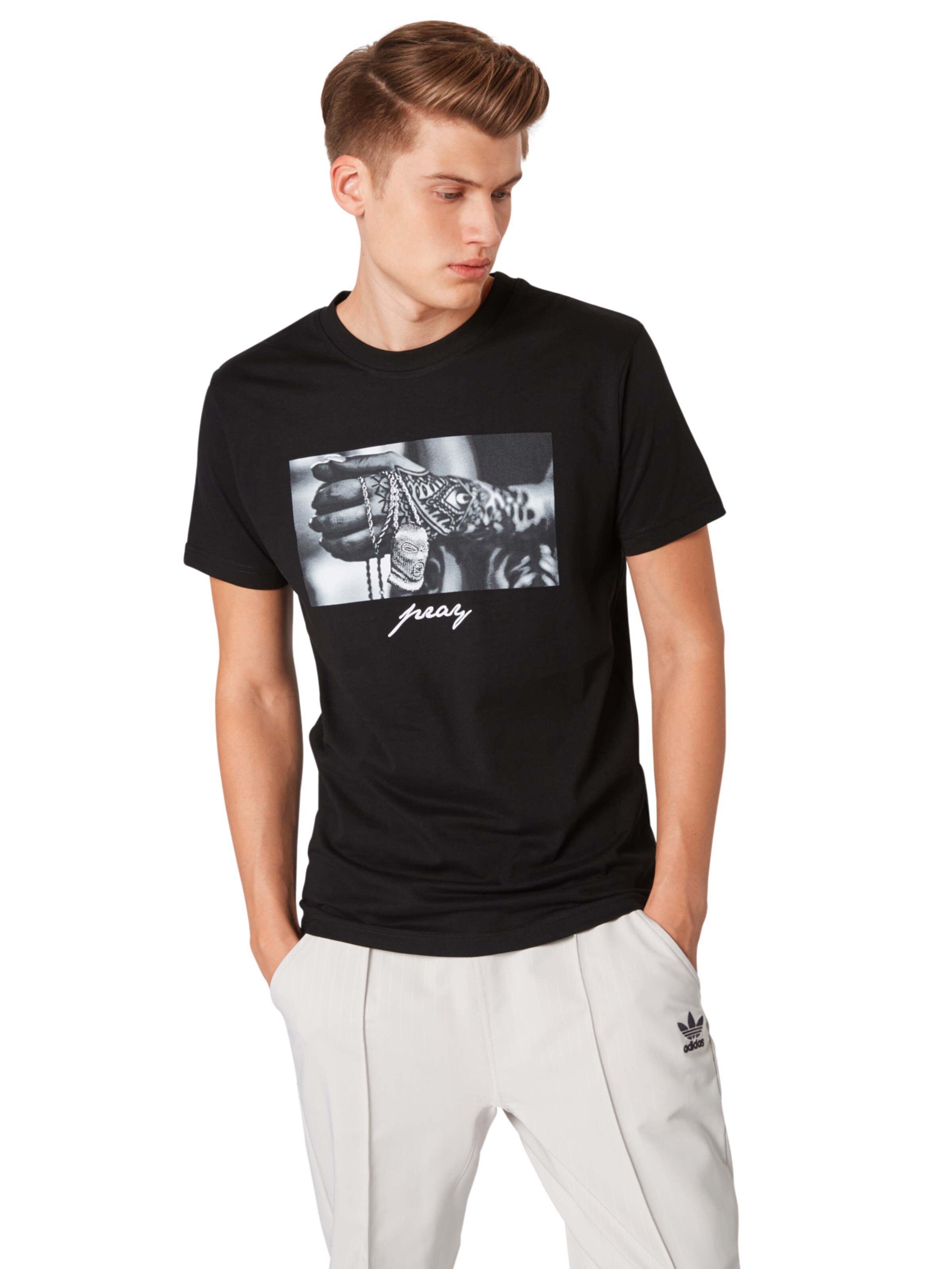 MT Men Shirt 'Pray' in Black: front